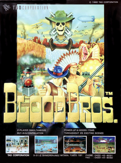Blood Bros. (Japan) Arcade Game Cover